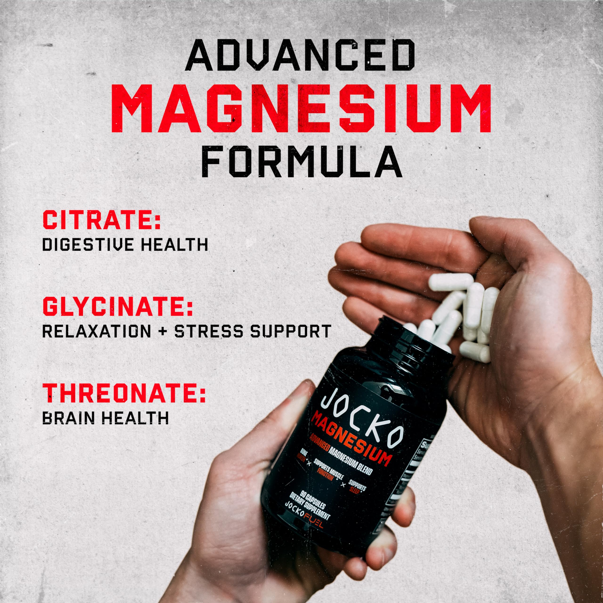Jocko Fuel Supplements Bundle (3 Pack) - Test Booster for Men + Magnesium + Omega 3 Fish Oil