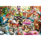 Ravensburger The Cat Groomer &ndash; 1000 Piece Jigsaw Puzzle by Dean Macadam &ndash; Whimsical Cat Salon Scene - Vibrant Artwork - Premium Quality Ages 14 and Up