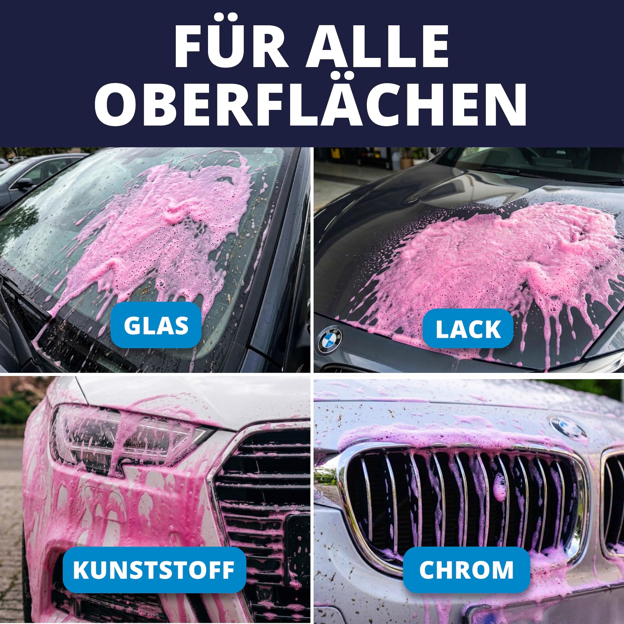 LICARGO Insektenentferner Auto 750ml – Insektenreiniger löst hartnäckige Insektenreste, Vogelkot, Baumharz – Fliegen- & Mückenentferner für Auto, Motorrad, Wohnmobil – Lack, Glas, Chrom, Kunststoff 5