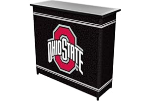 TRADEMARK GLOBAL NCAA Ohio State University Two Shelf Portable Bar with Case
