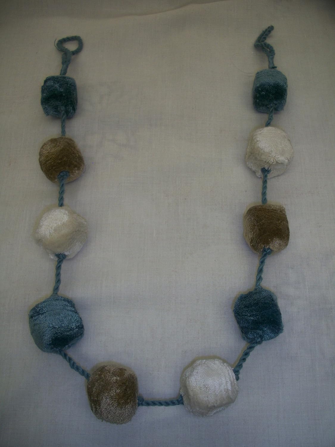 Curtain Tie Back Vintage Quirky Pom Pom Design Tieback In Shades