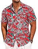 COOFANDY Mens Hawaiian Shirts Short Sleeve Casual