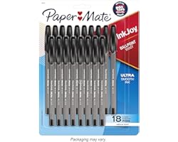 Paper Mate InkJoy 100ST Ballpoint Pens, Medium Point, 1.0mm, Black, 18 Count (1996601)