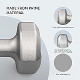 PROIRON Neoprene Dumbbell Weights Pair 1–10 kg Non-Rolling 2 x 5kg Gray view 3
