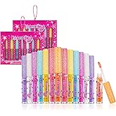 14pc Fruity Flavored Lip Gloss Set - Assorted Fruit Flavor Lip Glosses | Non-Toxic Kids Makeup. Fun Shiny Lip Gloss Collectio