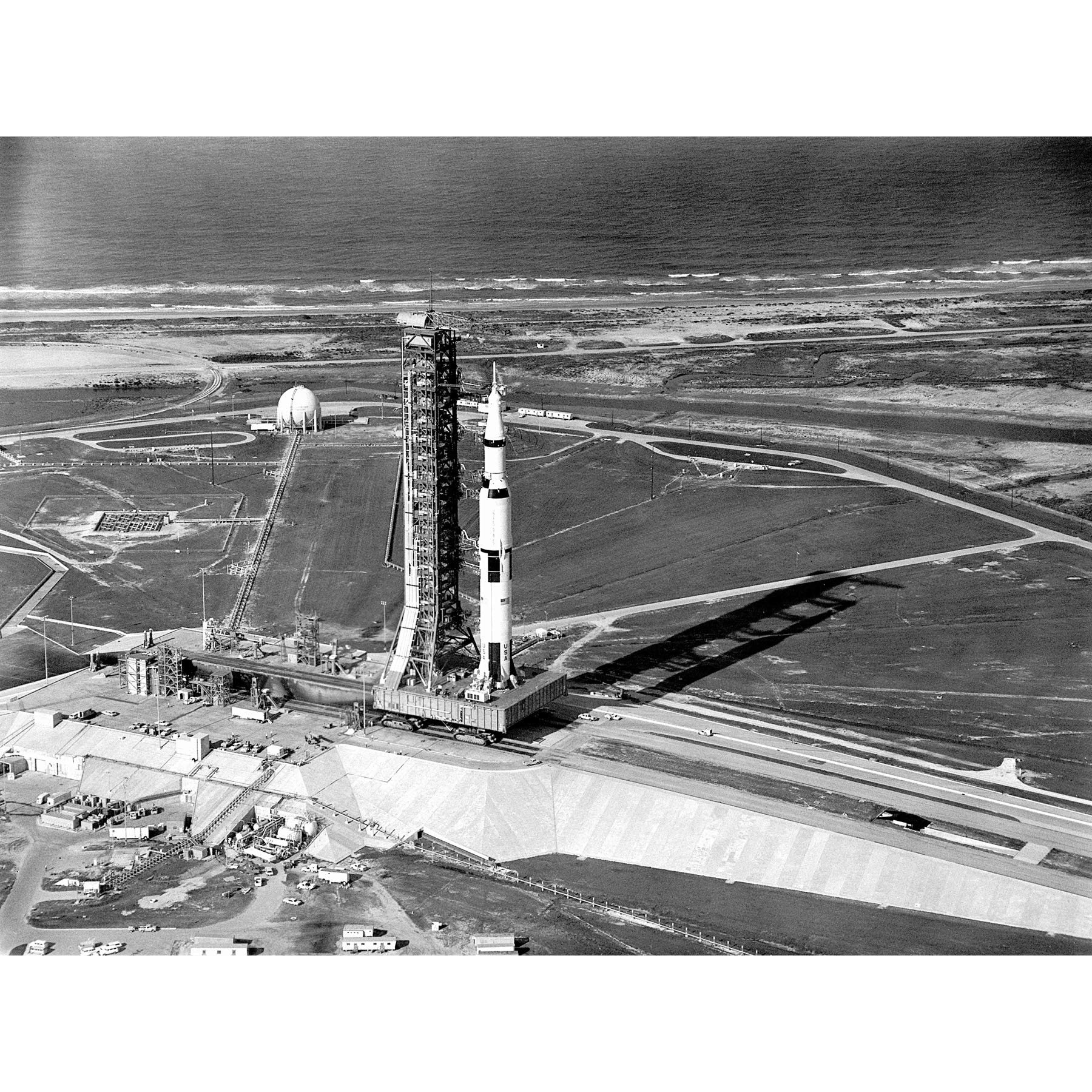 Artery8 Space NASA Aerial View Apollo 11 Saturn V Rocket Large Wall Art Poster Print Thick Paper 18X24 Inch