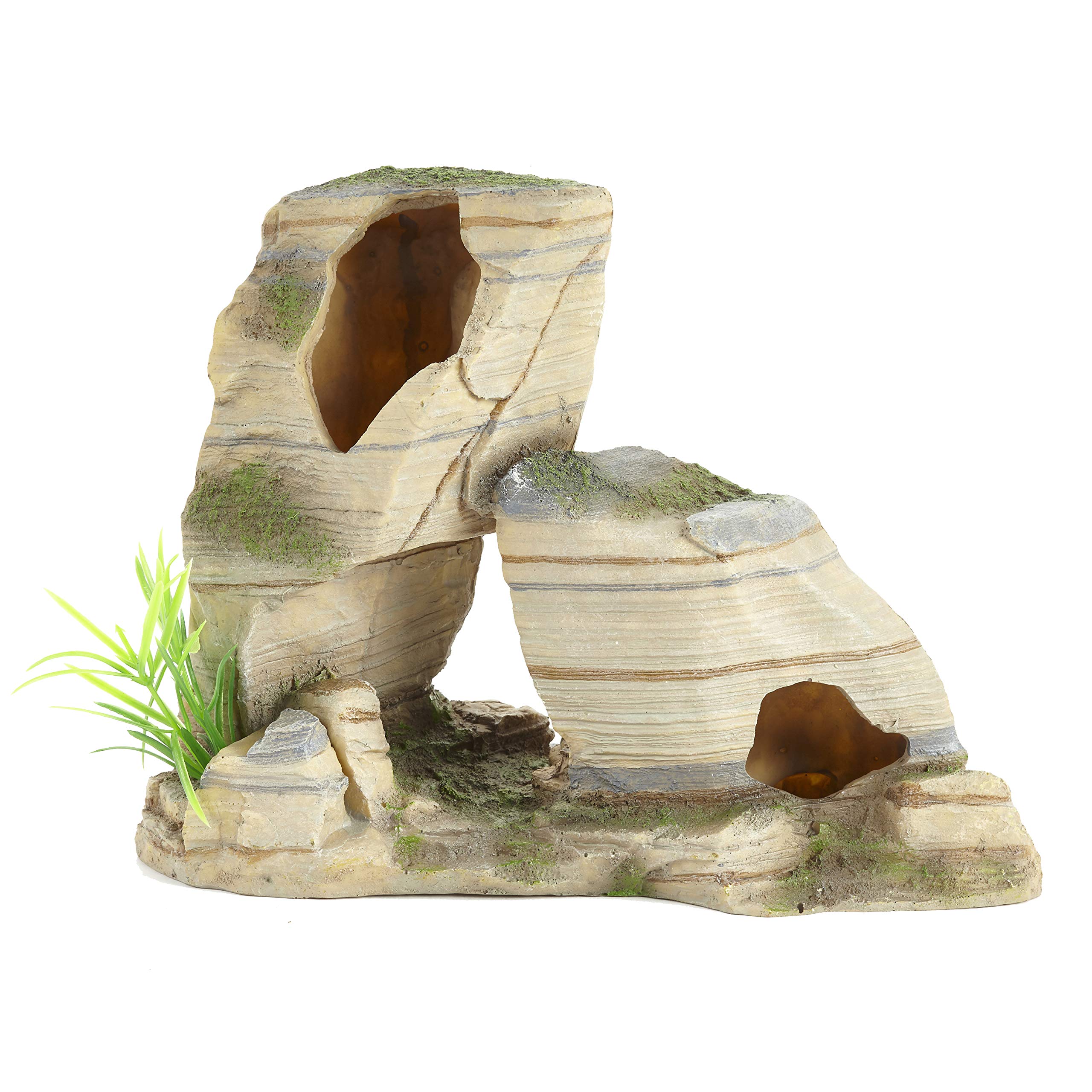 Pet Ting Slanted Rocks Ornament for Fish and Reptile Tanks Decoration Rock