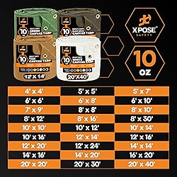 Xpose Safety Canvas Tarp - 10oz Green Canvas Tarps