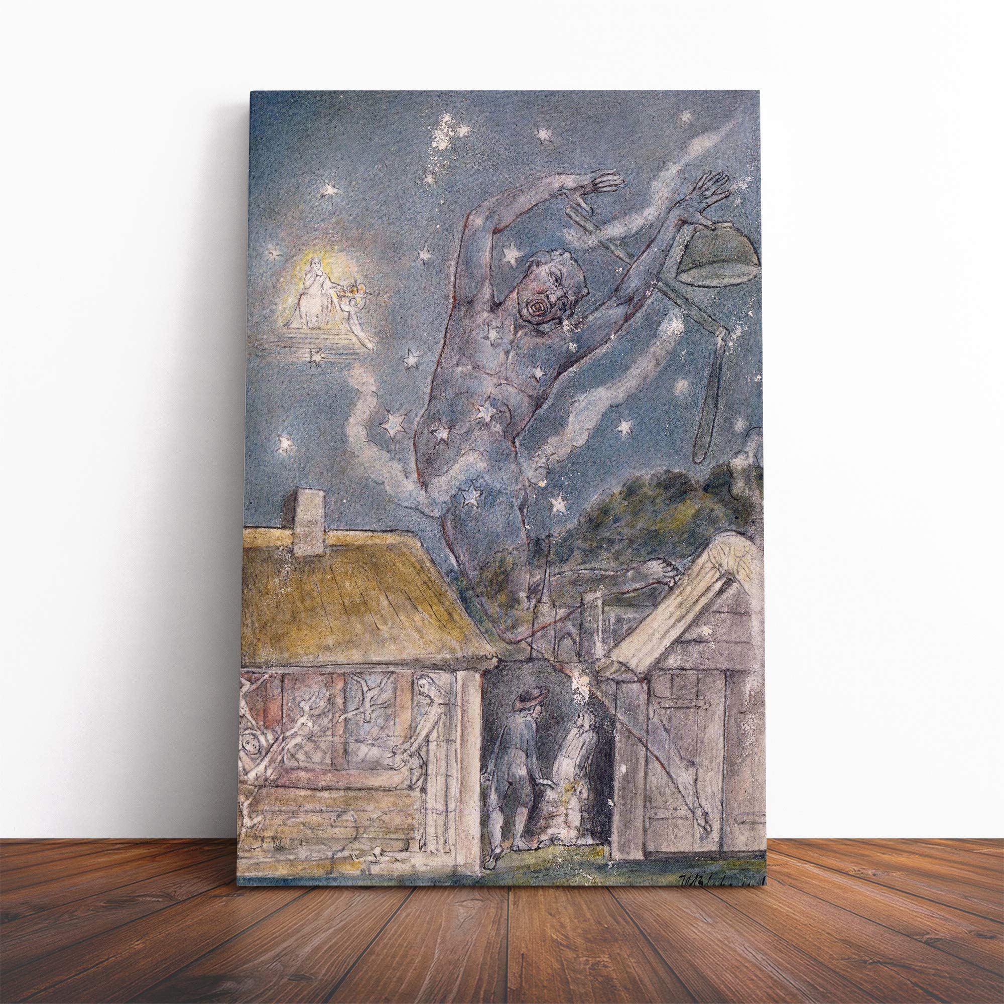 William Blake The Goblin Canvas Print | Gallery Wrapped 30mm Frame Wall Art | 20x14 inches | Ready to Hang | Modern Picture | Living Room Bedroom Lounge Office
