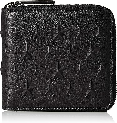 Amazon ジミーチュウ 財布 二つ折り財布 スタースタッズ メンズ Lawrence Black 並行輸入品 財布