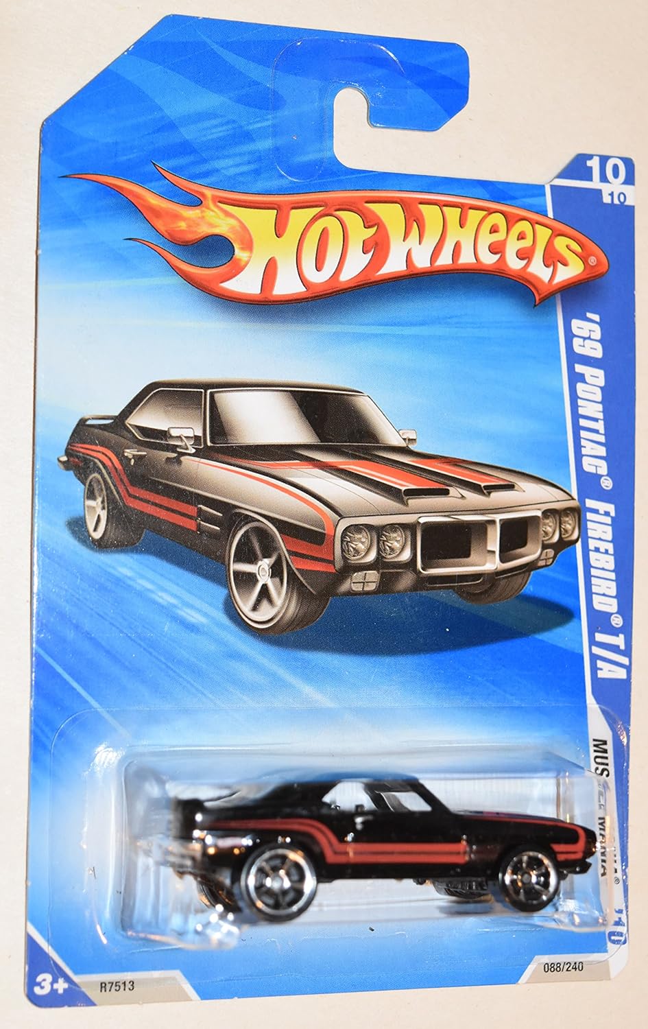HOT WHEELS 2010 MUSCLE MANIA BLACK '69 