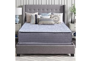 Nutan 11-Inch Firm Foam Encased Euro Top Gel Infused Innerspring Mattress Set with 8" Wood Box Spring/Foundation Set, Queen