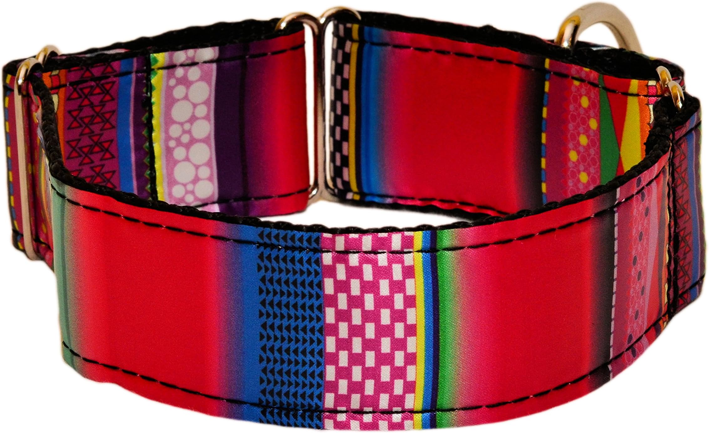 MARTINGALE DOG PUPPY COLLAR GREYHOUND LURCHER WHIPPET SIGHTHOUND (2, Mosaic Pink)