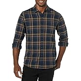 Amazon Essentials Men's Flannel Shirts Long Sleeve, Slim-Fit Button Down Plaid