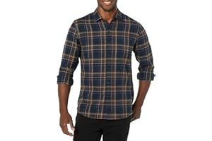 Amazon Essentials Men's Flannel Shirts Long Sleeve, Slim-Fit Button Down Plaid