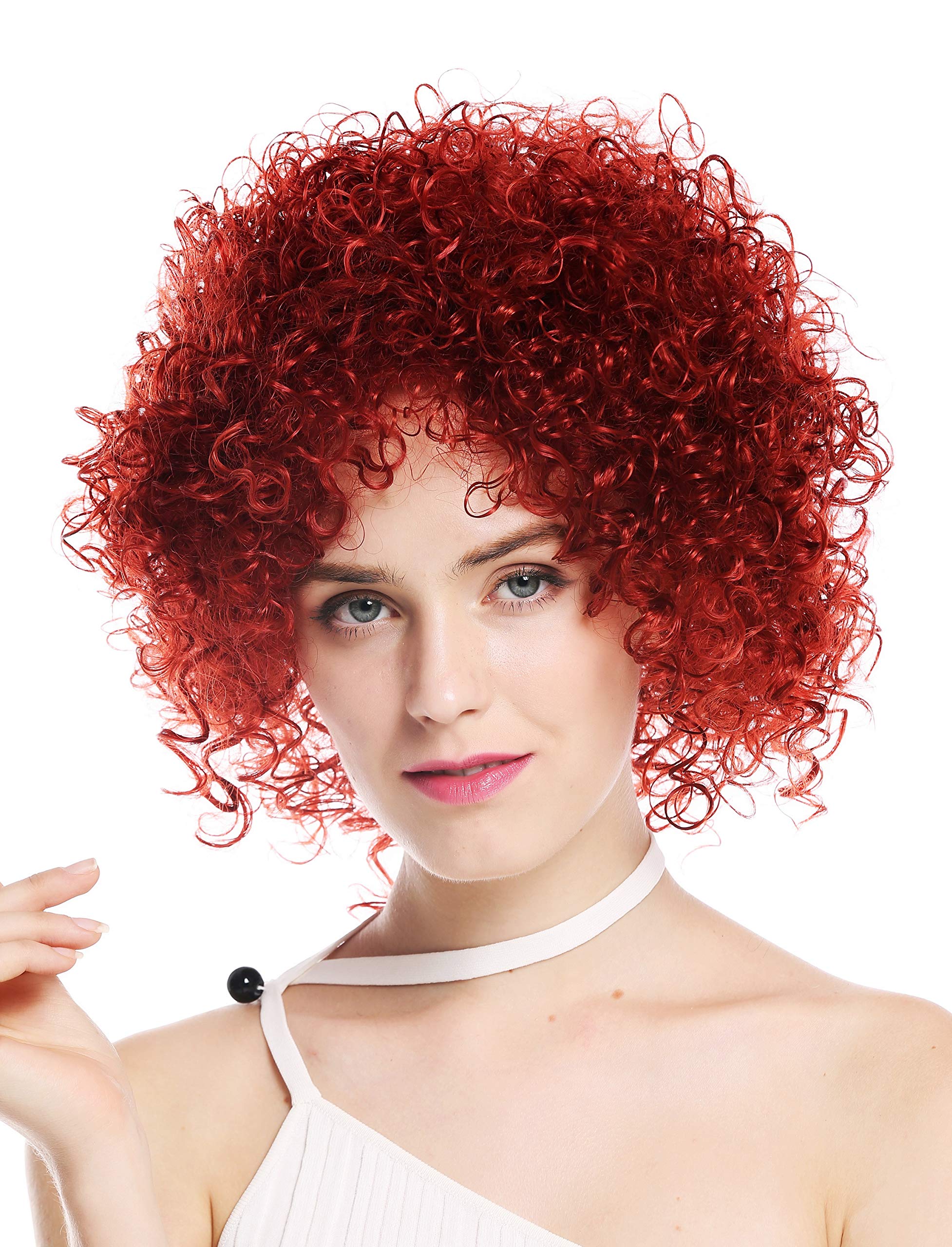 WIG ME UP - VK-11-137 women's quality wig short voluminous frizzy curly curls red fiery red