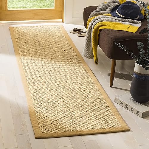 Safavieh Natural Fiber Collection NF525F Premium Sisal Runner, 2' x 8' , Maize