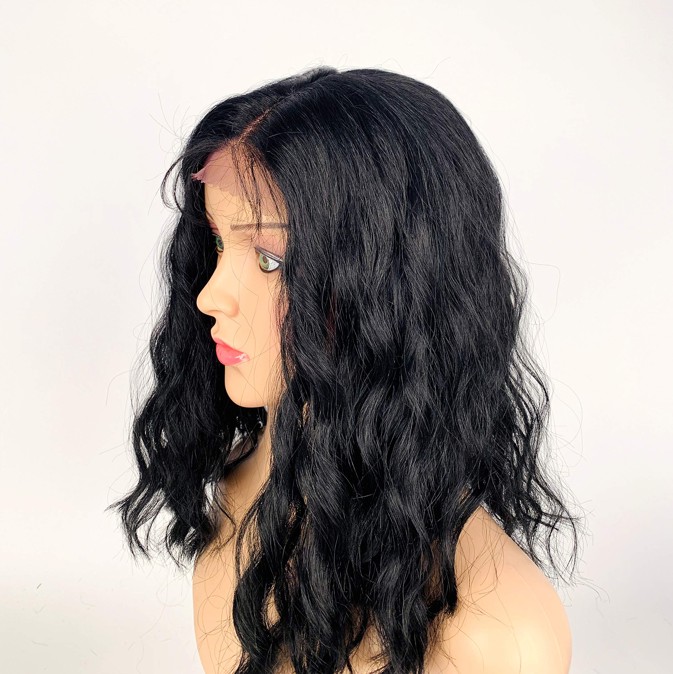 SLEEK Synthetic Lace front Wigs 4'' Deep Part Lace Wig with Baby Hair SPOTLIGHT 101 SACHA LACE WIG 13'' Shoulder Length Bob Wig Centre-Part Natural Loose Wave Heat Resistant Fiber 140g-1