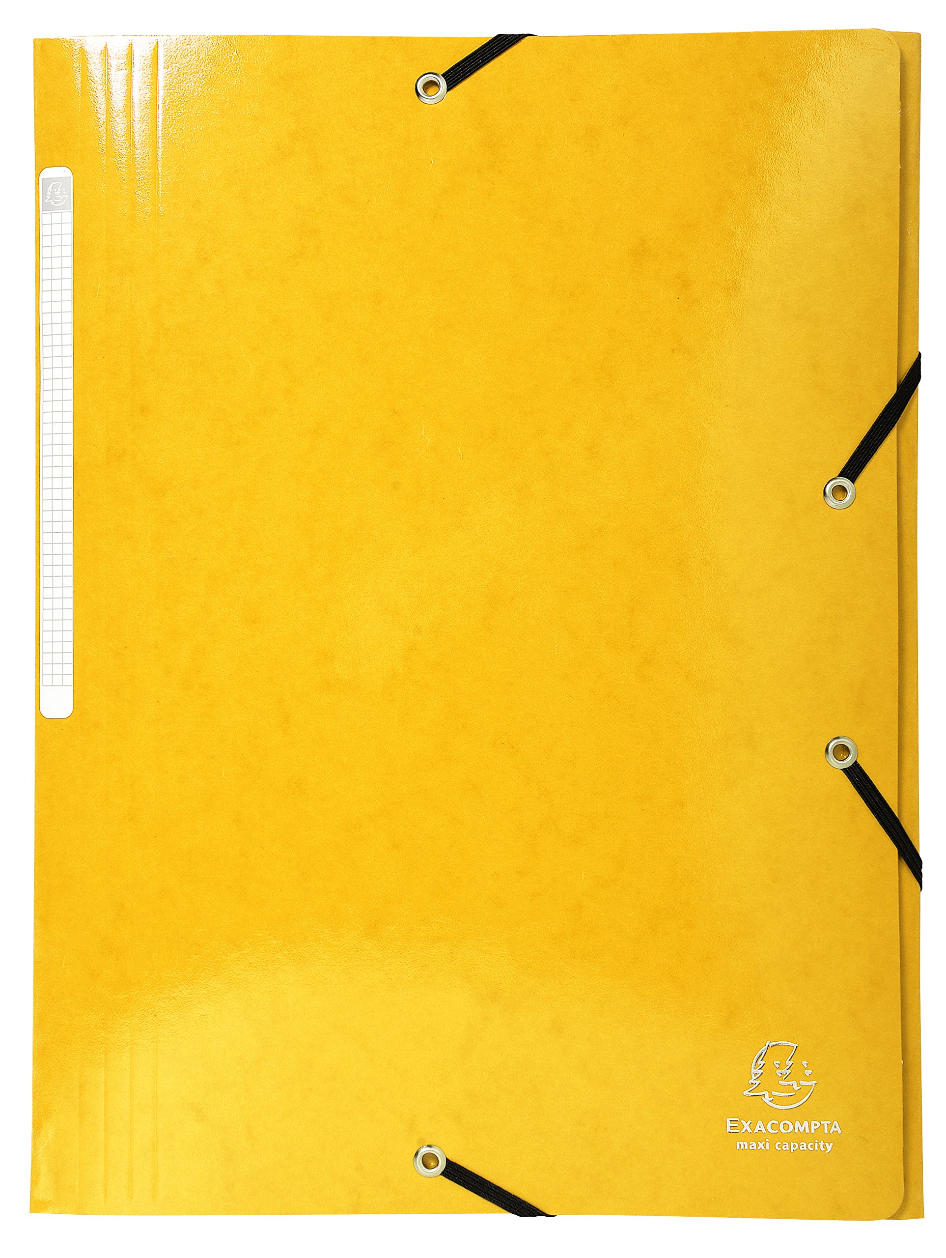 Exacompta - Ref 55828E - Iderama Collection - Elasticated 3-Flap Folder - Suitable for A4 Documents, 425gsm Glossy Coated Pressboard, FSC-Certified - Yellow (Pack of 25) — image 1