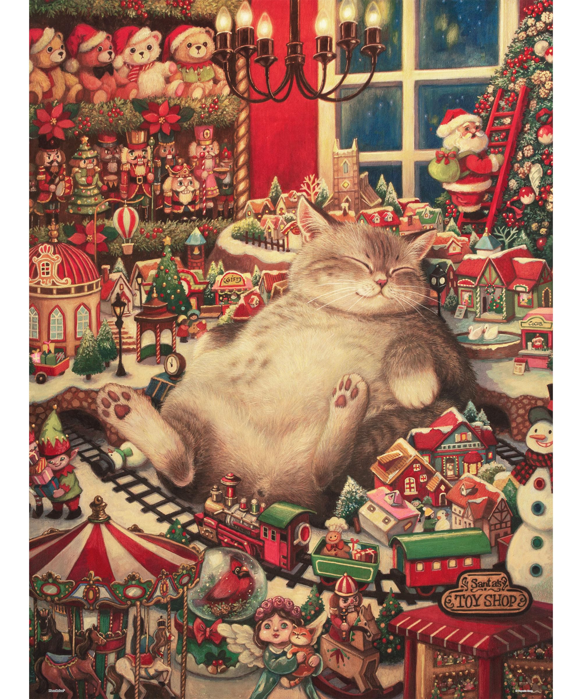 Photo 1 of ***FACTORY SEALED***PieceRelax Plastic Jigsaw Puzzle for Adults 1000 Pieces - Phoenix Chan - Christmas Eve Gift - 25.2 X 18.9 Inches, Most Satisfying Table Games, No Glue Needed [U1035]