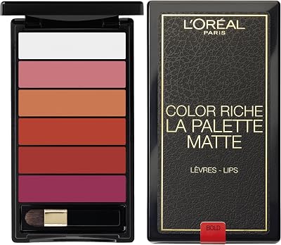 L'Oreal Paris Colour Riche La Bold Matte Palette 6 Shades Lip Makeup with Mirror