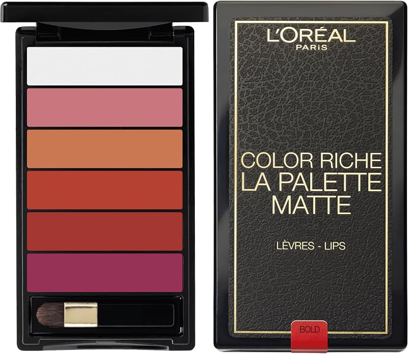 L'Oreal Paris Colour Riche La Bold Matte Palette 6 Shades Lip Makeup with Mirror