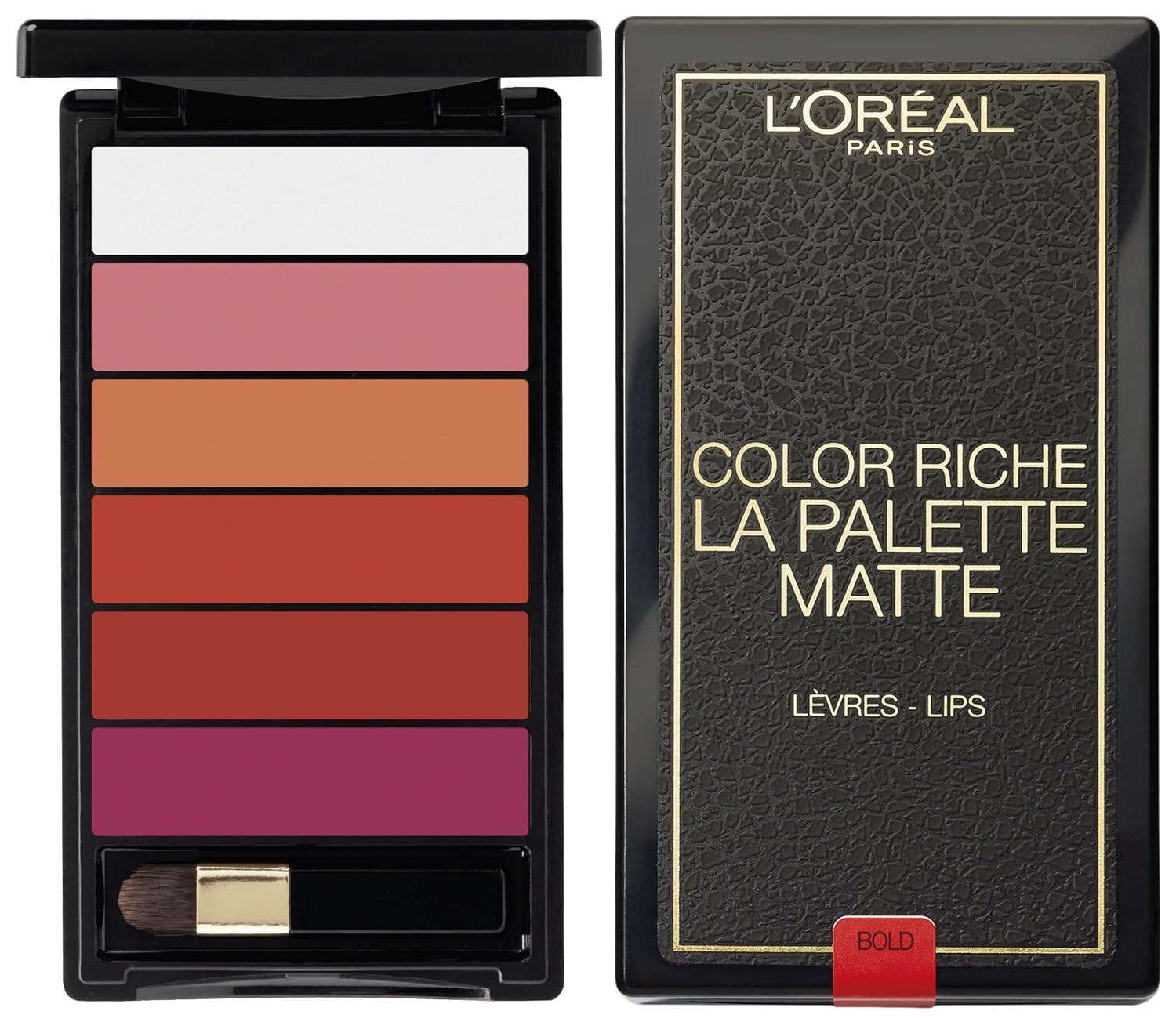 L Oreal Paris Lip Palette Lippenstiftpalette Matte Bold 1er Pack 1 X 6 G Amazon De Beauty