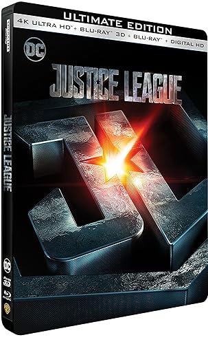 Justice League - Edition limitée Steelbook - 4K Ultra HD   Blu-Ray 3D   2D - DC COMICS [4K Ultra HD   Blu-ray 3D   Blu-ray   Digital UltraViolet - Édition boîtier SteelBook]
