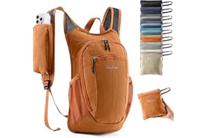 Uselike 10L Small Hiking Backpack Travel Daypack Lightweight Packable Back Pack for Women Men(Orange)