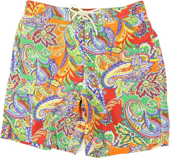 Amazon ポロ ラルフローレン Polo Ralph Lauren メンズ トランクス型 スイムショーツ 水着 ペイズリー柄 並行輸入品 水着 通販