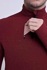 TCA Fusion Long Sleeve Running Top Men 1/4 Zip Power Red XXL view 3