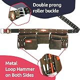 Tucano Leather Tool Belt Framers Carpenters Electricians 12 Pouches 32-50" view 5
