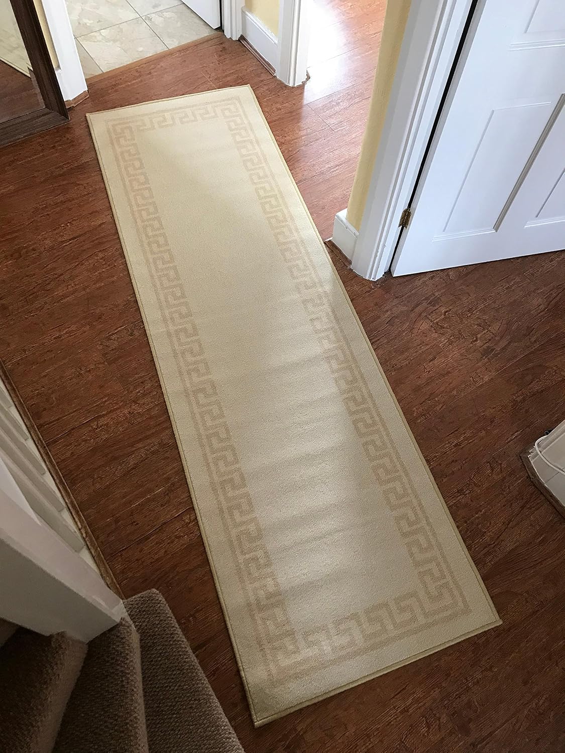 Machine Washable Greek Key, Triangular, Diamond Designs Hall Runner