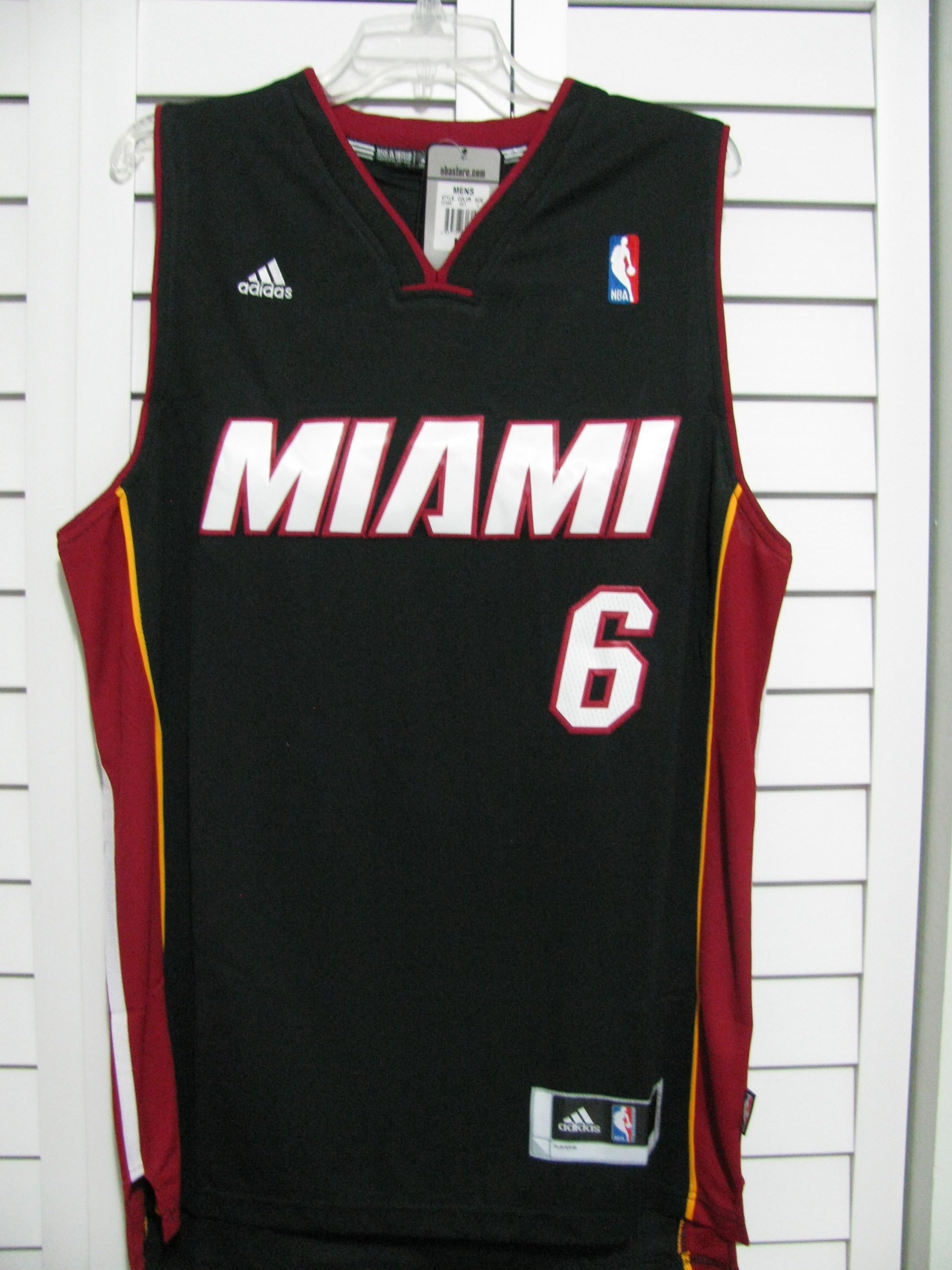 MIAMI HEAT #6 JAMES REPLICA JERSEY SIZE LARGE