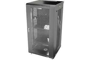 Sysracks - Server Rack - Wall Cabinet - 27U Wall Mount Rack on Casters Enclosure with Fans - Audio Rack - Network Rack - 24 I