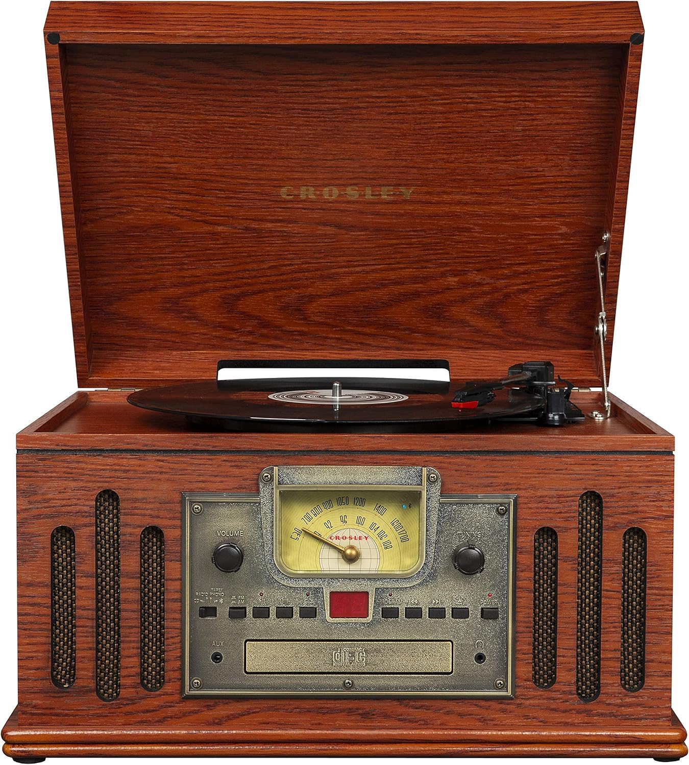 crosley switch ii record player with speakers