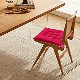 DKIEI Seat Pads for Dining Chairs 4 pcs 40x40cm Magenta Thick Cushions view 2