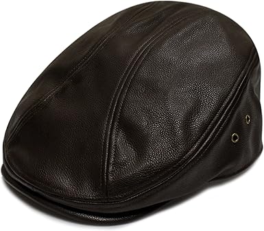 brown leather ivy cap