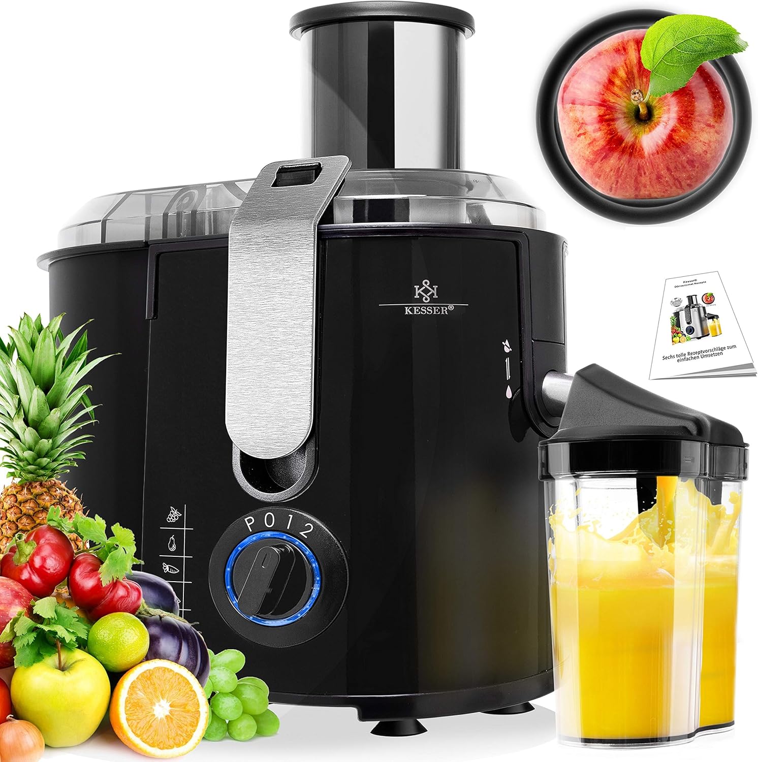 KESSER Licuadora para Frutas y Verduras, Exprimidor Extactor de zumo