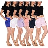 Sexy Basics Women's Drawstring Shorts | Semi-Sheer Casual Lounge - Sleep - Spa Cover Up |Multipacks