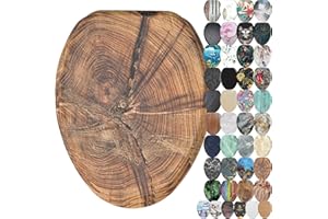 SANILO Wooden Toilet Seat with Soft Close [ELONGATED] - Decorative, Quiet & Slow Close Molded Wood Seat - With Strong Bumpers & Hinges - Adjustable Fit - Old Tree