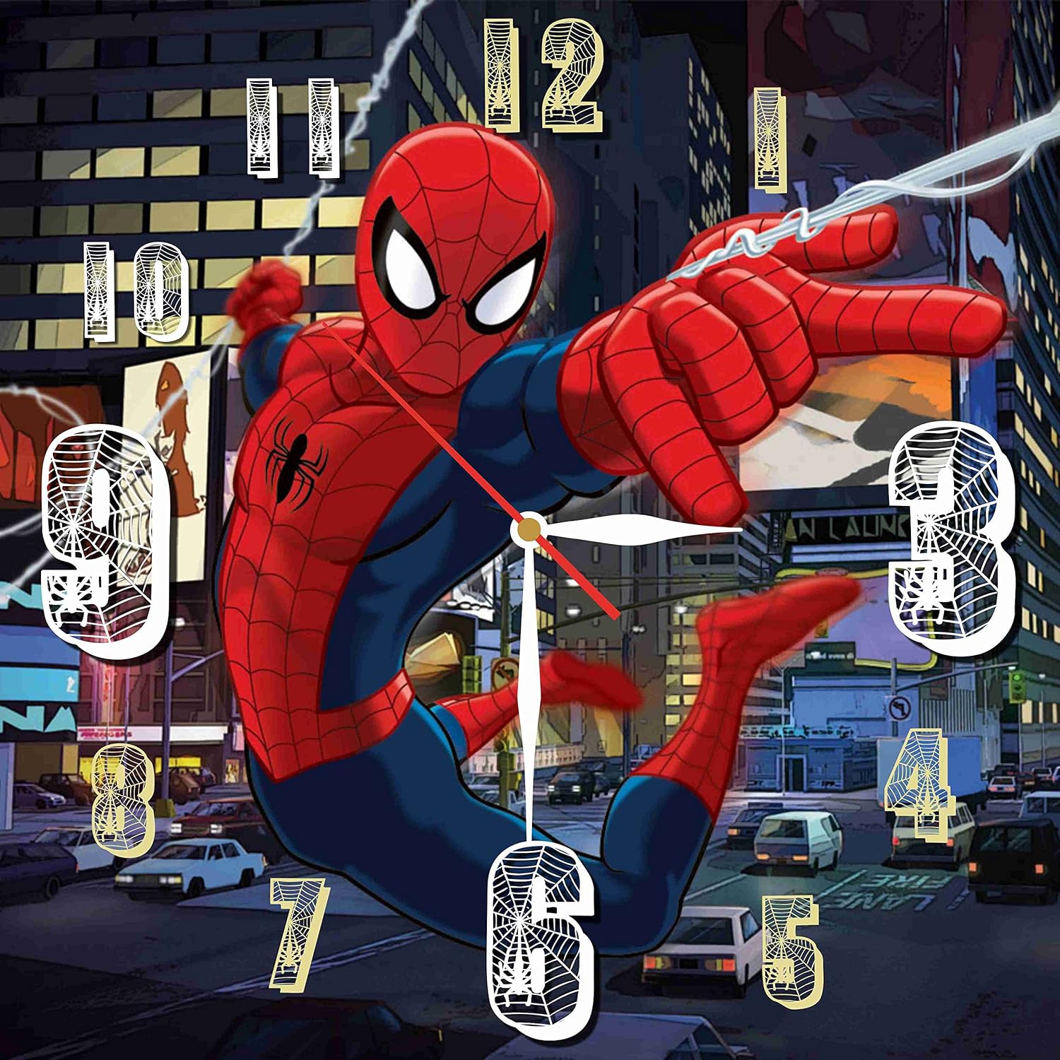 Amazon Co Jp Spider Man スパイダーマン 11 8 掛け時計 あなたの友人やご家族のための最高のプレゼントです プラスチック製 ホーム キッチン