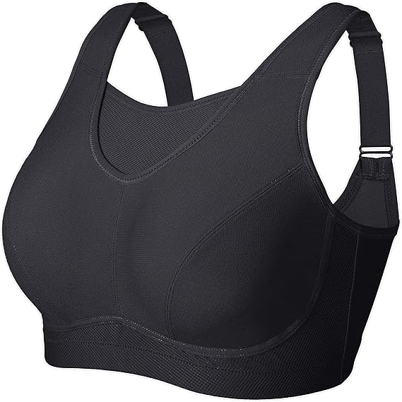 SYROKAN Women's Wirefree High Impact Sports Bra NonPadded Full Figure
