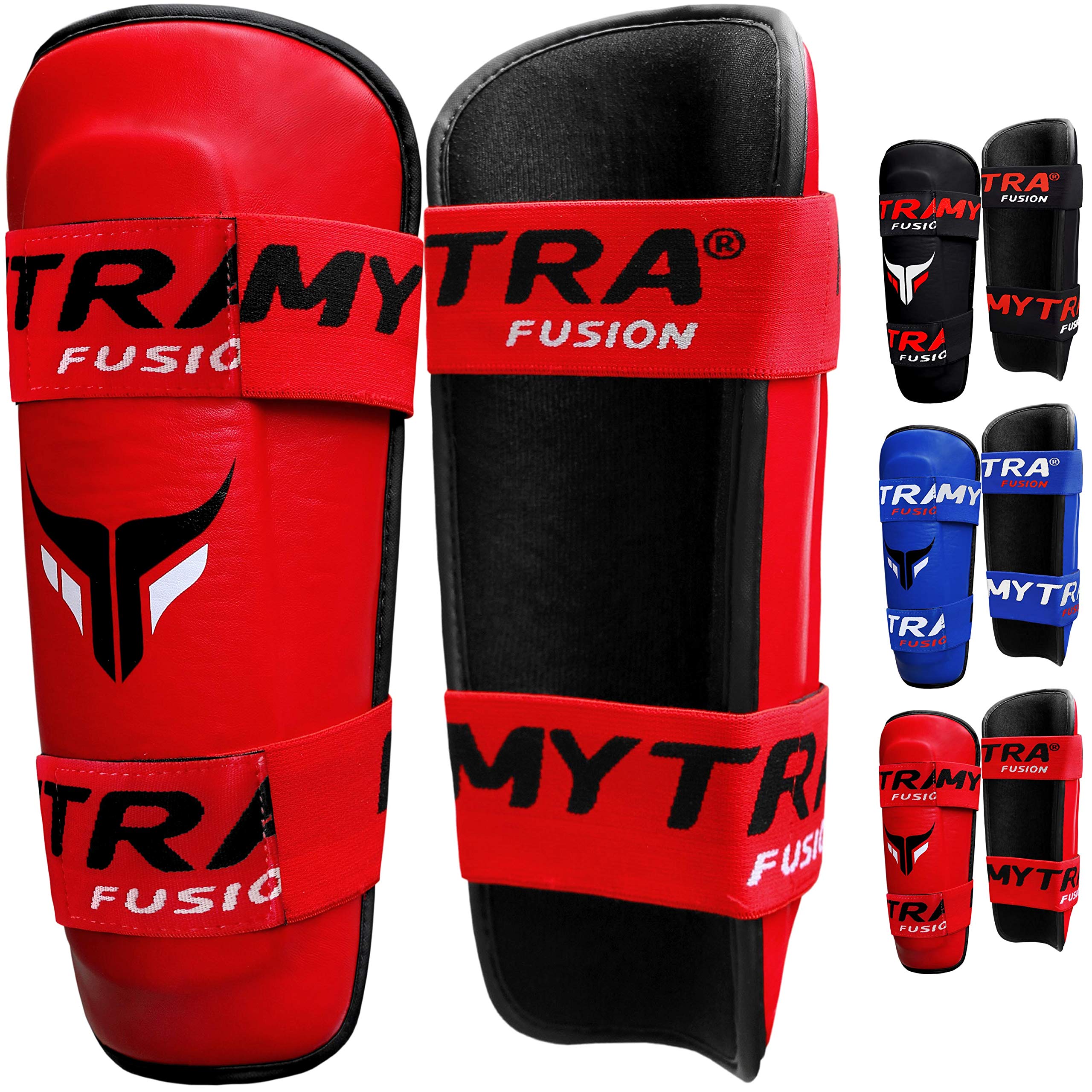 Mytra Fusion Shin Pads (Red, S/M)