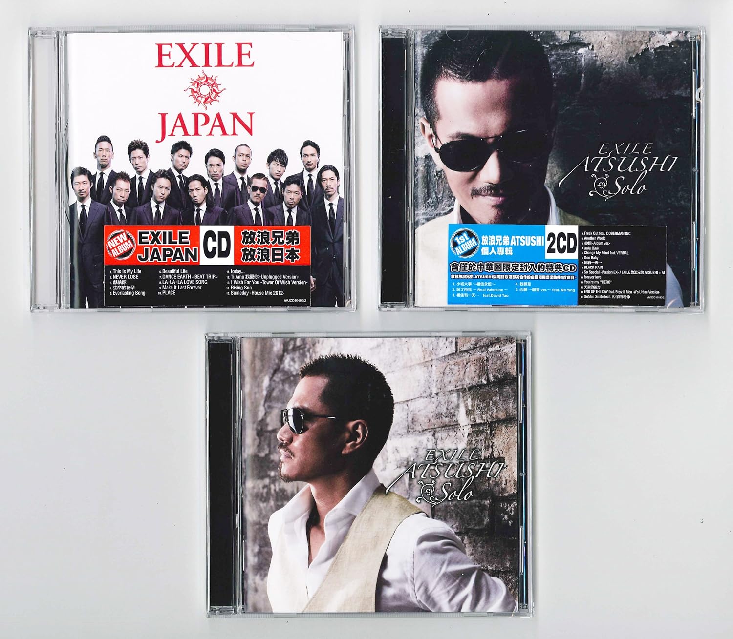 Amazon Exile Japan Solo Cd3枚組al Atsushi中国語ボーナスcd付初回限定盤 台湾盤 Exile Exile アジアンポップ 音楽