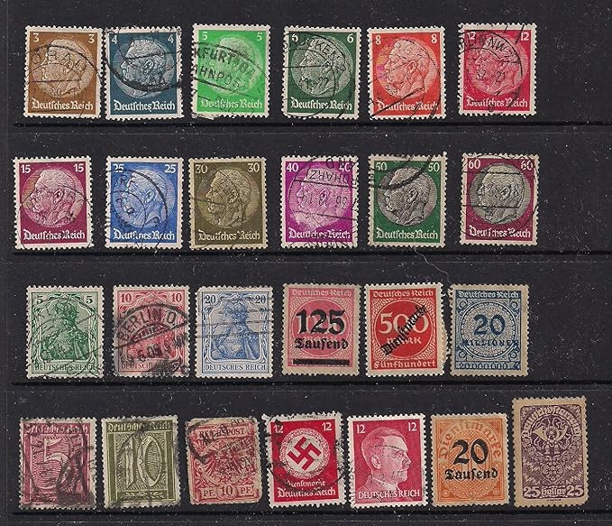 Germany DeutschesReich Stamp Lot of 25 Different