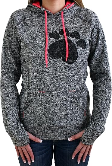 paw print zip up hoodie