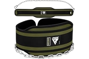 RDX Dip Belt with Heavy Duty 36 Inch Adjustable Steel Chain, Dipping Belt Chin Pull Ups Gym Training Weight Lifting Bodybuild