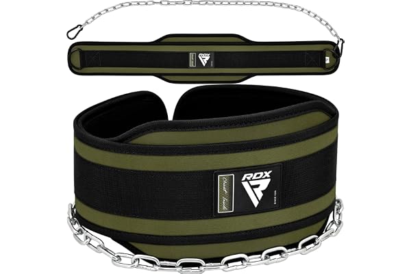RDX Dip Belt with Heavy Duty 36 Inch Adjustable Steel Chain, Dipping Belt Chin Pull Ups Gym Training Weight Lifting Bodybuild