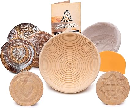 Artizanka Brotgießkorb – Sauerteig-Starter-Set beinhaltet 22,9 cm